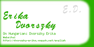 erika dvorszky business card
